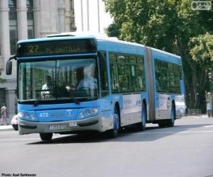 пазл Сочлененный автобус двух модулей